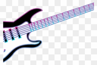 Guitar Clipart - Electric Guitar White Blue Vector Free - Png Download