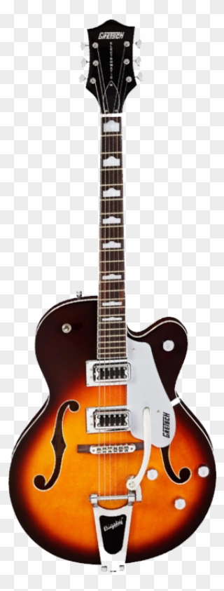 Guitar Clipart Clear Background - Gretsch G5420t Electromatic Hollow Body Sunburst - Png Download