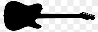 Bass Guitar Clipart Simple - Silhouette Guitar - Png Download