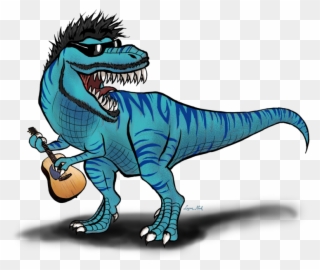 A Picture Of A Guitar - Dinosaur Guitar Png Clipart