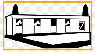 Inspiring Warehouse Clipart Image - Horse Stable Clipart Black And White - Png Download