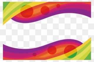 Color Waves Png - Colorful Borders Design Png Clipart