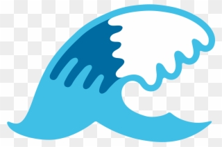 Wave Clipart Emoji - Wave Emoji Android - Png Download
