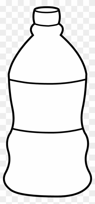 Clipart Kids Water Bottle - Plastic Bottle Clipart Black And White - Png Download
