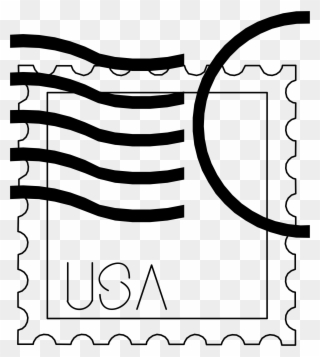 Big Image - Usa Stamp Clipart Black And White - Png Download
