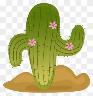 Cactus Mexicano Png Image Black And White - Cactus Con Flores Animado Clipart