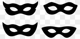 Picture Royalty Free Download Clipart Mask Black And - Mặt Nạ Người Dơi - Png Download