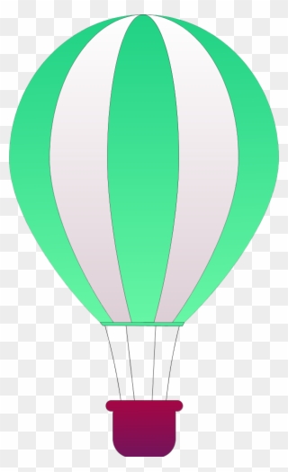 Vector Clip Art - Stripe Hot Air Balloon Clip Art Png Transparent Png