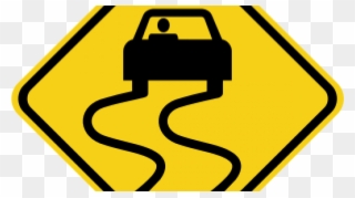 Warm, Windy Weather Making Sask - Slippery When Wet Traffic Sign Clipart