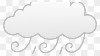 Clipart Clouds Windy - Clip Art - Png Download