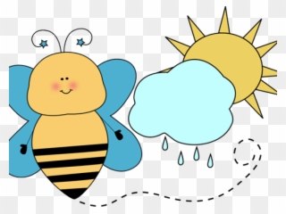 Weather Clipart School - Weather Bee Clip Art - Png Download