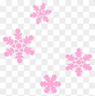 Snowflakes Light Pink Clip Art - Snowflake Clipart - Png Download