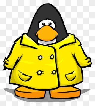 Clipart Coat Rainy - Cartoon Character With Yellow Raincoat - Png Download