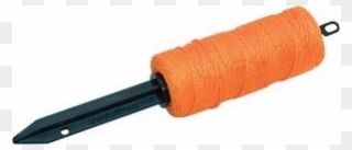 Refillable Stake Line Winder 500' Orange Clipart