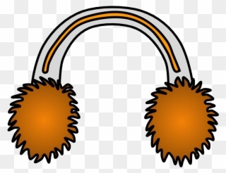 Earmuffs, Orange Clipart