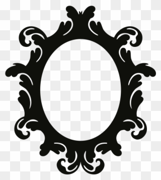 Stickers Cadre Ovale Baroque Clipart