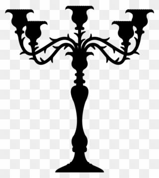 Stickers Chandelier Baroque 5 Bougies Clipart
