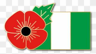 Image Of Nigeria Fmn Poppy/flag Combo Medal Clipart
