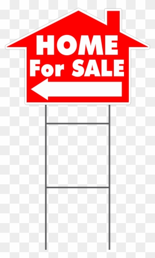 Home For Sale House Shaped Yard Sign Clipart