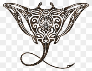 Cm Mr1 60em 60"x47" Tribal Manta Ray Clipart