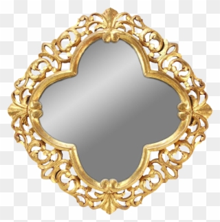 Vintage Continental Gilt Wood Carved Pierced Quatrefoil Clipart