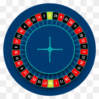The American Roulette Wheel With 38 Numbered Slots, Clipart