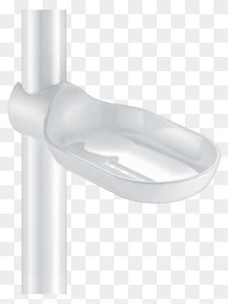Clip-on Sliding Soap Dish For Shower Rails, Ø 25mm - Png Download