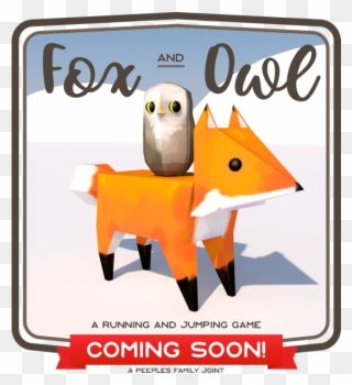 Fox And Owl Game Characters C4d Low Poly Illustration Clipart