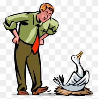 Goose Clipart Golden Egg - Png Download