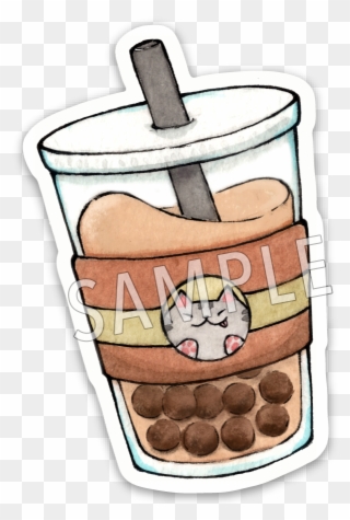Boba Mew Tea Vinyl Sticker Clipart
