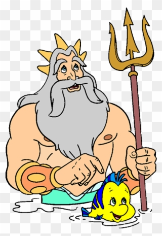 The Little Mermaid King Triton Clip Art Clipart - Png Download