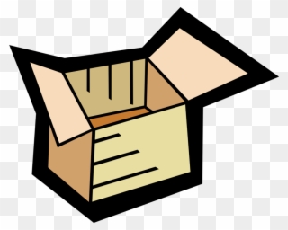Vector Illustration Of Cardboard Box Carton Shipping Clipart