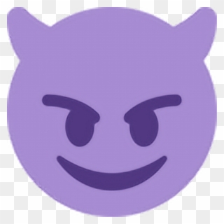 Purple Devil Evil Emoji Emoticon Face Expression Feelin Clipart ...