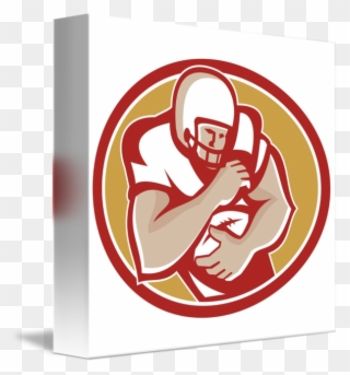 American Gridiron Wide Receiver Running By Aloysius Clipart