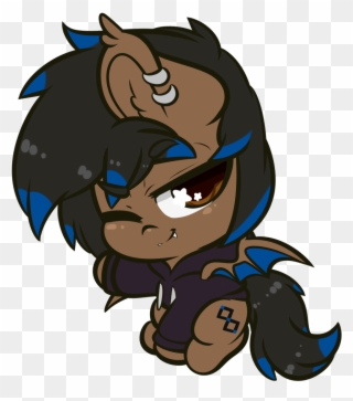 Wickedsilly, Bat Pony, Chibi, Commission, Giant Head, Clipart