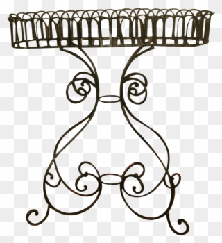 Wrought Iron Planter Large Early 1900's Clipart