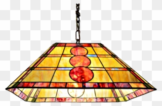 Stained Glass Rectangular Pending Lamp Cars Bedroom Clipart