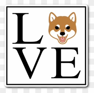 Shiba Inu Love Sticker Clipart
