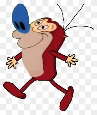 Stimpy-walking Clipart