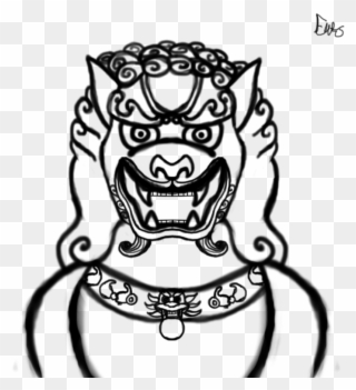Foo Dog Original Sketch By Futs On Clipart