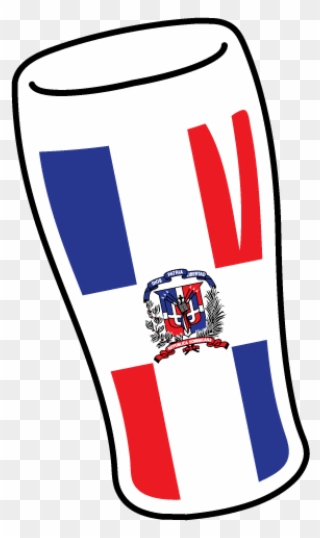 Flag Of Dominican Republic Beer Pint Glass Cerveza Clipart