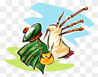Vector Illustration Of Scottish Tam O'shanter Hat And Clipart