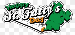Happy St Fattys Day Weed Stoner Pot Bud Smoke Toke Clipart