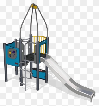 Multi Deck Play Tower, Steel Posts, St - Playground Slide Clipart