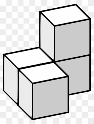 Line Art Drawing Painting Pencil - Math Cubes Clip Art Black And White - Png Download