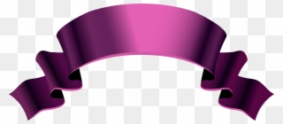 Clipart Banner Pink Ribbon - Purple & Gold Ribbon - Png Download