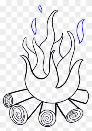 How To Draw Fire - Drawing Clipart