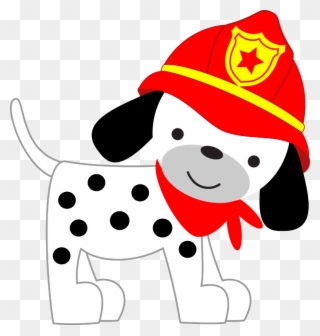 Bombeiros E Polícia - Dalmatian Fire Dog Clipart - Png Download