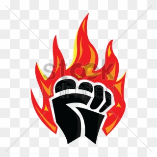 Fist With Flames Clipart