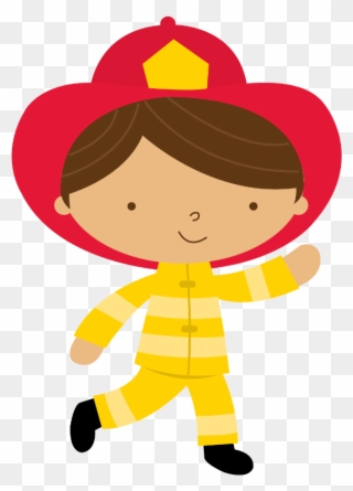 Community Helpers, Fire Fighters, Say Hello, Fire Engine, - Bombeiro Png Minus Clipart